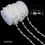 3 jardi/ kott Akr&uuml;&uuml;list l&auml;bipaistvad helmed pulmakaunistuseks Kodupeokaunistused 3 yard