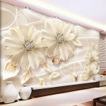 3D reljeefne fotosein Euroopa luksuslik ehe Lilleline tapeet Magamistoa Diivani Taust Sein Kodukaunistus 240 cm(W) x 160 cm(H)