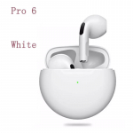 Originaal 1:1 Pro 6 TWS juhtmevaba Bluetooth-k&otilde;rvaklapp mikrofoniga vabak&auml;ek&otilde;rvaklapid telefoni jaoks spordik&otilde;rvaklapid muusika k&otilde;rvaklapid valge