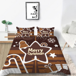 Voodipesukomplekt Tekikate ja padjap&uuml;&uuml;r J&otilde;ulud &uuml;he-/kaheinimesevoodi, t&auml;issuuruses pehme, mugav udusulgede tekikate voodipesu DE 100x135cm