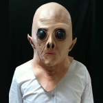 &Otilde;udusfilmi tulnukas mask Cosplay hirmutav peakate terve n&auml;oga UFO v&auml;lismaalane lateksmaskid kiiver Halloweeni maskeraadi peokost&uuml;&uuml;mi rekvisiidid
