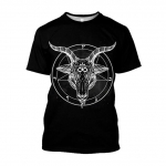 Jumeast 3D Evil Satanism Saatan Prinditud Meeste T-s&auml;rgid Grunge Y2K Vabaaja T-s&auml;rgid &Otilde;udusmood T&auml;navar&otilde;ivad T-s&auml;rk gooti tops XL