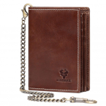 HUMERPAUL Ehtsast nahast Meeste rahakott Rfid brush slim kaardikott vargusvastane kett pruun