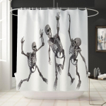 3D veekindel pealuu du&scaron;ikardin Skeleton Digitaalse printimise taustakardin vannituppa YL54