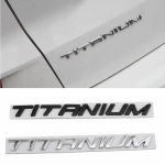 3D h&otilde;bedane TITANIUM Letter kroomkleebise m&auml;rgiga embleem auto stiilikleebis Ford Mondeo Mkv Kuga Ecosport Focus jaoks must