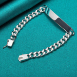 925 Sterling h&otilde;be 8mm sile kaubam&auml;rgiga k&auml;ev&otilde;ru naistele moe v&otilde;lu ehted 20cm