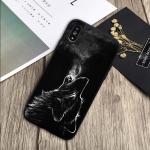vihane lumehunt kate Pehme silikoonmust telefoni&uuml;mbris iPhone 5 5S SE 6 pluss 7 8 12 13 plus X XR XS Max 11 PRO Max jaoks iphone 11