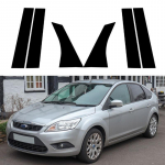 6 tk auto k&uuml;ljeakna uksepiilar trimmipostide kleebised Ford Focus sedaani/luukp&auml;ra 2005 2006 2007 2008 2009 2010 2011-2014 autokleebisele