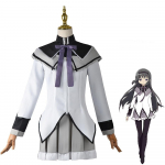 Anime maagiline t&uuml;druk Puella Magi Madoka Magica Cosplay kost&uuml;&uuml;m Akemi Homura Kaname Madoka seelik Mahou Shoujo parukas lahingukleit L-(Costume+Wig)
