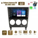 8 tolli Subaru Impreza GD GG 2002-2007 jaoks koos nupu nupuga Android autoraadio multimeediumipleier Navigatsioon stereo GPS 2 Din Carplay 2+32GB 2+32GB