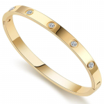 Staninless Steel K&auml;ev&otilde;ru Unfade Women Bangle Ehted kuld