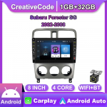8-tolline 2-din Android-autoraadio multimeediumivideopleier Subaru Forester SG 2002-2008 jaoks koos nupunupuga Carplay WiFi 2+32GB 1+32GB