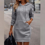 Naiste kapuutsiga dressipluus vabaaja moodne ruuduline keskmise pikkusega topp S hall