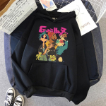 Gorillaz Print Hoodie Unisex Naiste Mood Pusad Laste Hip Hop Pusad Naiste Pusad Poiste mantlid Anime Pusad Punk Riided R&auml;pp 2XL