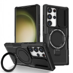 Push Window kaamera magnet&uuml;mbris Samsung Galaxy S23 Ultra S21 Plus S20 FE Note 20 h&uuml;briidsoomusaluse juhtmevaba laadimise kate jaoks For Galaxy S23 Ultra must
