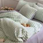 4 tk vertikaalne j&auml;nese fliis talve beebi fliis voodilina kate padjap&uuml;&uuml;r paksendatud soe voodipesu 1.8m 4pcs