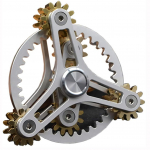 Puhast messingist Fidget Spinner hammasrataste &uuml;hendus Fidget Gyro m&auml;nguasja metallist isetegemise k&auml;sivurr mitme esmaklassilise laagriga (12 laagrid) 10.2x10.2x3.5cm h&otilde;be