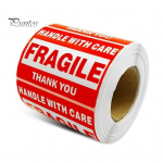 500 tk/rull habras sildikleebis Punane valge k&auml;epide, ettevaatlik Habras t&auml;nud Isekleepuv ristk&uuml;likukujuline pakikarp Tarnehoiatuskleebise komplekt punane