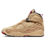 Rui Hachimura x Air Jordan 8 Retro SE Black Samurai Meeste tossud Tan Twine Gym-Red DO2496-700 38