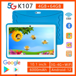 BDF K107 10,1 tolli Android12 Kids Tahvelarvutid 4GB+64GB Wifi+3G 4G Lte Internet Google Play OS standard