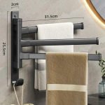 5 poolus 180 p&ouml;&ouml;rlev k&auml;ter&auml;tikuivati ​​metallist vannitoa r&auml;tikuhoidja WC &uuml;hiselamu k&auml;ter&auml;tikuivati ​​riiul riidepuu seinapuurimine Black 3 pole