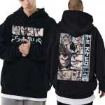 Anime Black Clover Yami Sukehiro Graphic Print Hooide Unisex Mood Suured kapuutsid Unisex Naiste Unisexga Fliisist puuvillane kampsun L