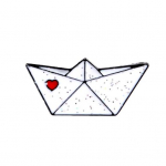 Unisex Origami Airplane Boat Email Pross Pin jope kott rinnam&auml;rk S&otilde;bra kingitus