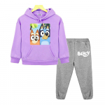 Bluey koer anime kapuutsiga dressipluus fliisist dressipluus Kawaii kapuutsiga komplektid poiss t&uuml;druk s&uuml;gis pikkade varrukatega riided pullover laste butiigi riided 150