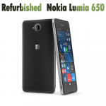 Renoveeritud Nokia lukustamata originaal Nokia Lumia 650 neljatuumaline 16 GB ROM 1 GB RAM Kahe SIM-kaardiga / &uuml;he SIM-kaardiga 4G WIFI GPS 8MP mobiiltelefon Single SIM No charger valge