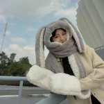 Uus moodne sall m&uuml;ts, kinnas naistele armas suur j&auml;nku nokam&uuml;ts Talvine soe pehme tihendav tasku soe k&otilde;rvak&uuml;bar Kapuutsiga Skullie one size hall