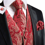 Hi-Tie Tuxedo vest meestele, &uuml;likond, vest kaelaside, taskur&auml;tik, mansetin&ouml;&ouml;bid pulma&auml;ri jaoks 3XL
