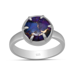 10x10 mm Looduslik Lilla Vask T&uuml;rkiis Kivist 925 Sterling H&otilde;bedast K&uuml;&uuml;nisega Kinnitatud S&otilde;rmus Naistele ja T&uuml;drukutele 12 lilla