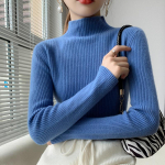 YYFS naiste moe vabaaja &uuml;hev&auml;rviline printimine s&uuml;gistalvine pikkade varrukatega poolkaelusega pulloverid ja pikad varrukad M valge