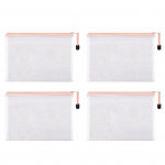 4 tk A4 failikott veekindel mitmeotstarbeline t&otilde;mblukuga kotid kaasaskantav toimiku hoiukott reisimiseks kodukontori jaoks 4pcs oranž