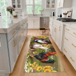 Kukk P&auml;evalill Pehme k&ouml;&ouml;givaip V&auml;simusvastane K&ouml;&ouml;givaip Veekindel libisemisvastane Vaibade Komplekt Jooksevaip Voodivaip Imav vaip k&ouml;&ouml;gi jaoks 50x80cm/19.6x31.5 Inchs