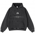 Streetwear Walking On The Moon Graafiline unisex kapuuts S must