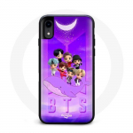 Coque pour Iphone XS BTS TinyTAN Animation Affiche RM Jin Suga J-Hope Jimin Jungkook Et V Zero O&rsquo;Clock