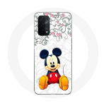 Coque pour Oppo A74 Mickey Mouse Fleurs C&oelig;urs