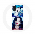Coque pour Samsung Galaxy A21S Blackpink Groupe K-pop Filles Lisa et Jisoo Lovesick girls poster the