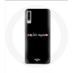 &Uuml;mbris Samsung Galaxy A70 Squid Game logoga must taust