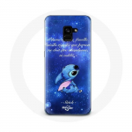 &Uuml;mbris Samsung Galaxy A8 Plus Stitch Ohana Quote jaoks