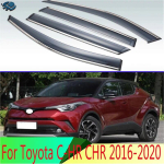 Toyota C-HR CHR 2016 2017 2018 plastikust v&auml;lisvisiiri tuulutusvarjud akna p&auml;ikesekaitse deflektor 4tk gray