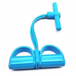 Fitness Gym 4 Tube Resistance Band Lateksist pedaaliga Treening Ist &uuml;les T&otilde;mbamisk&ouml;ie laiendaja Elastne joogavarustus Pilatese Kodutreening sinine