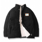 Talvine meeste jope S&uuml;gisene soe fliis Moodne paksendatud puuvillast polsterdatud jakid Standkrae vabaaja velvetist mantlid Tuulekindlad plusssuurused S hall