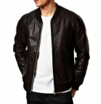 Meeste Ehtne Must Lambanahast BIKER Jakk Kitsa L&otilde;ikega MOOTORRATTA Bomber Jakk 3XL must