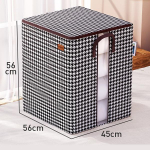 HuaCani hoiukott Suure mahutavusega r&otilde;ivaste ja tekkide hoiukotid Clear Window lausriidest Organiseerija kampsun tekk sorteerimine hoiukorv 100L hall