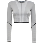 Adidas X Stella McCartney &uuml;hiselt kaubam&auml;rgistatud triibuline l&uuml;hike pika varrukaga fitness-top naistele Hall HR4511 M