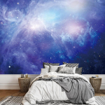 3D seinamaaling t&auml;hed ja kuu seinamaaling &ouml;&ouml;taevas eemaldatav tapeet magamistoa elutuppa 200 cm(W) x 140 cm(H)