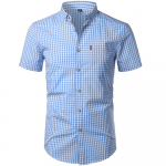 Meeste v&auml;ike ruuduline n&ouml;&ouml;biga s&auml;rk suvine uus l&uuml;hikeste varrukatega Slim Fit Meeste kleit-s&auml;rgid vabaaja t&scaron;ekkidega Gingham Chemise Homme M must