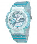 Casio G-Shock analoog digitaalsed virtuaalmaailmad pooll&auml;bipaistev helesinine mitmev&auml;rviline numbrilauaga kvarts GMA-S110VW-2A 200M naiste k&auml;ekell mitmev&auml;rviline